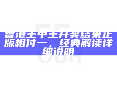 香港王中王开奖结果正版相付一，经典解读详细说明