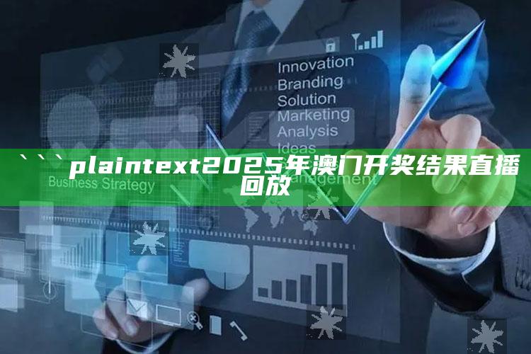 澳门管家婆精准资料大全，```plaintext
2025年澳门开奖结果直播回放