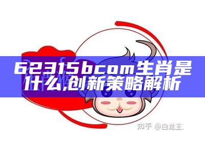 62315bcom生肖是什么,创新策略解析