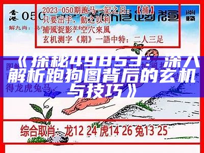 《995996高清跑狗图玄机手机网：精准方案实施与优化策略探讨》