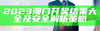 澳门2023开奖结果记录及精细方案实施指南