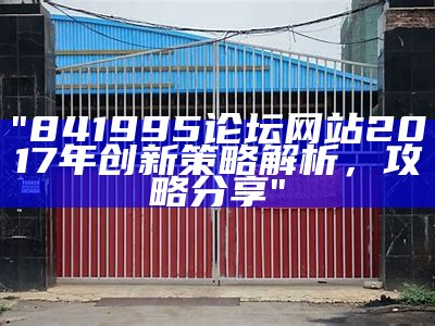 "841995论坛网站2017年创新策略解析，攻略分享"