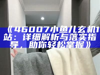 《46007小鱼儿玄机1站：详细解析与落实指导，助你轻松掌握》