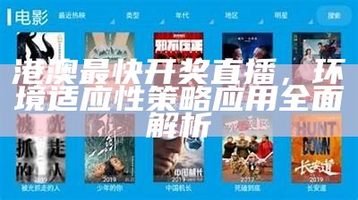 港澳最快开奖直播，环境适应性策略应用全面解析